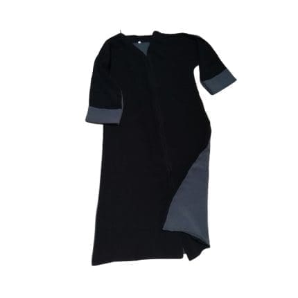 Girls Two Tone Abaya Grey Black