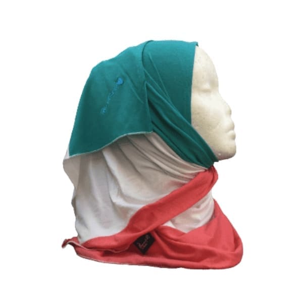 3 TONE PINFREE SCARF- RED 3 Tone Pinfree Kids Scarf - Red - Image 1