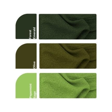 Crushed Weave Scarf - Forest Green Tones