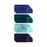 Hibah Pin Free Scarf - Blue Shades