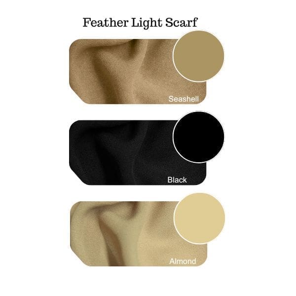 HS312A Feather Lite Chiffon Scarf - Natural - Image 1