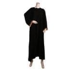 New Beige  and Black Embroidery Sleeve Abaya